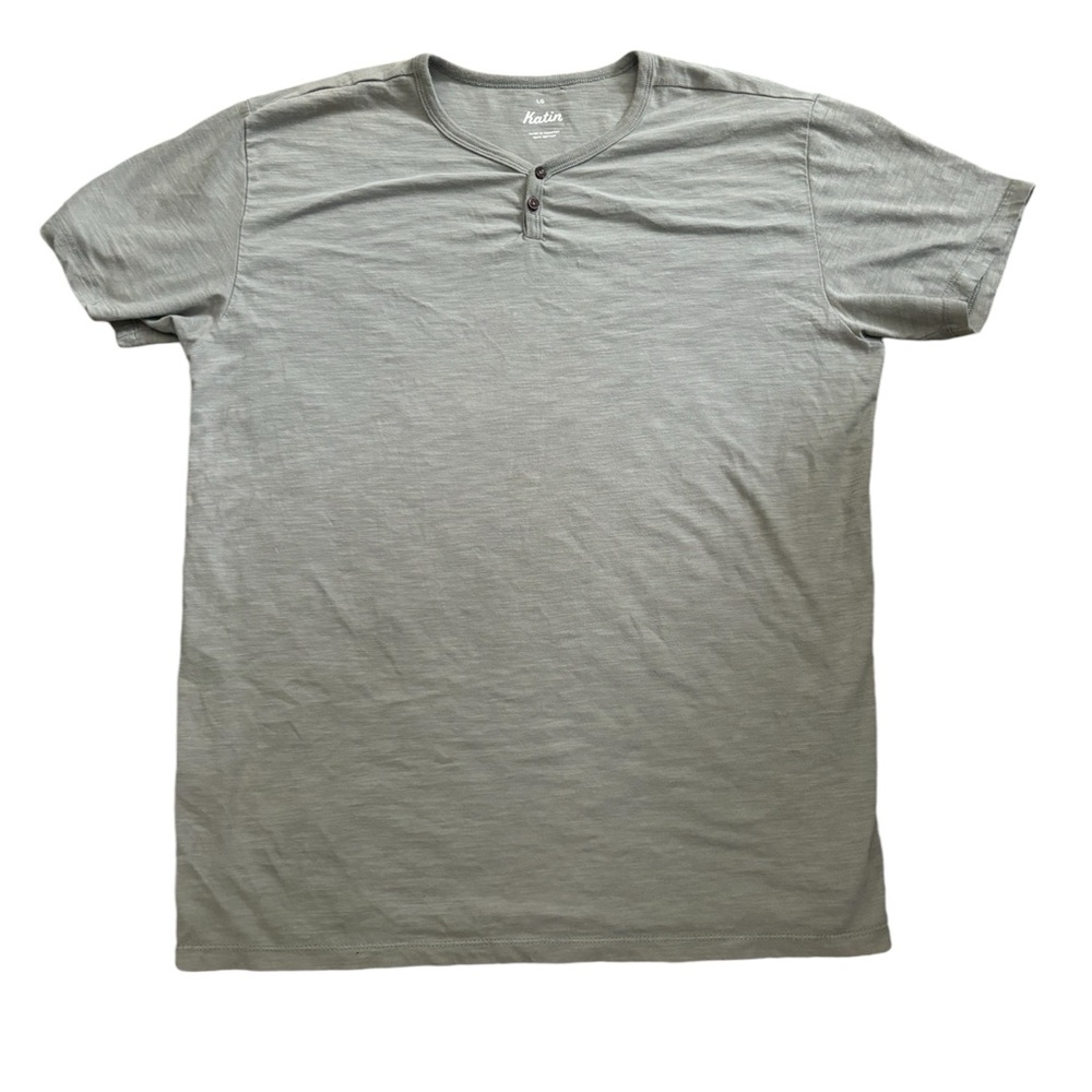 Katin Short Sleeve Large Green Henley Shirt